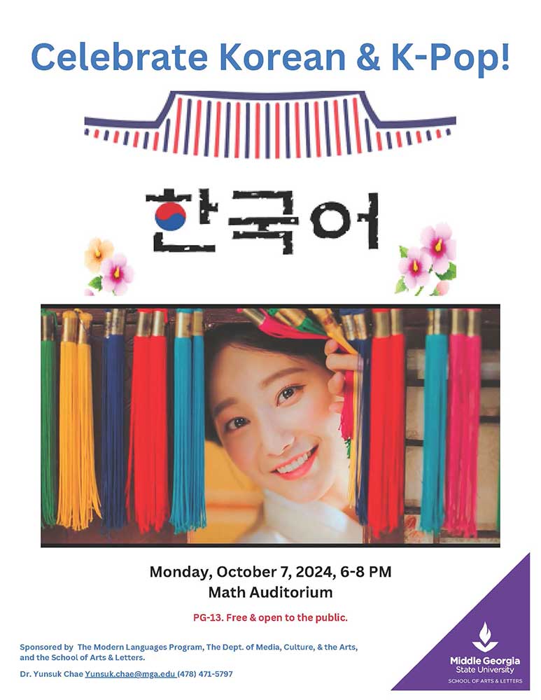 “Celebrate Korean & K-Pop!” flyer.